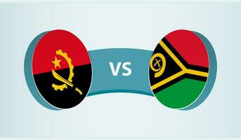 Angola versus vanuatu, equipe Esportes concorrência conceito. vetor