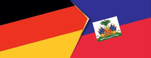 Alemanha e Haiti bandeiras, dois vetor bandeiras.