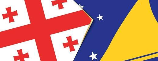 geórgia e Tokelau bandeiras, dois vetor bandeiras.