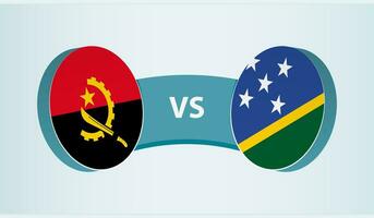 Angola versus Salomão ilhas, equipe Esportes concorrência conceito. vetor