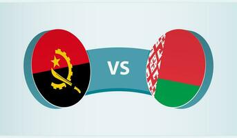 Angola versus bielorrússia, equipe Esportes concorrência conceito. vetor