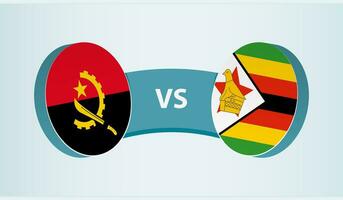 Angola versus Zimbábue, equipe Esportes concorrência conceito. vetor
