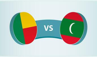 benin versus Maldivas, equipe Esportes concorrência conceito. vetor