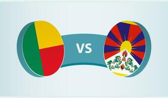 benin versus tibete, equipe Esportes concorrência conceito. vetor