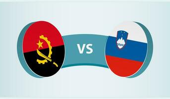 Angola versus Eslovénia, equipe Esportes concorrência conceito. vetor
