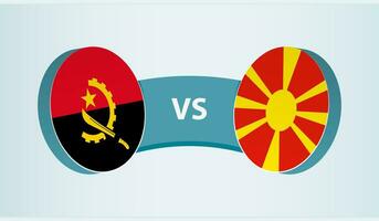 Angola versus macedônia, equipe Esportes concorrência conceito. vetor