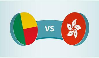 benin versus hong kong, equipe Esportes concorrência conceito. vetor