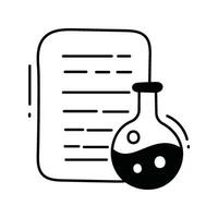 laboratório relatório rabisco ícone Projeto ilustração. Ciência e tecnologia símbolo em branco fundo eps 10 Arquivo vetor