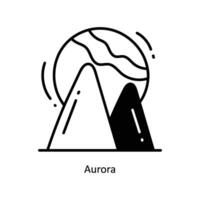 aurora rabisco ícone Projeto ilustração. espaço símbolo em branco fundo eps 10 Arquivo vetor