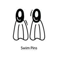 nadar alfinetes rabisco ícone Projeto ilustração. viagem símbolo em branco fundo eps 10 Arquivo vetor