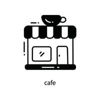 cafeteria rabisco ícone Projeto ilustração. viagem símbolo em branco fundo eps 10 Arquivo vetor