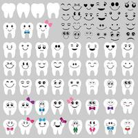 dente ícone vetor definir. dente fada ilustração placa coleção. engraçado dente símbolo ou logotipo.