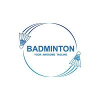 badminton logo vector icon ilustração design