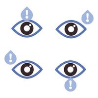 olho com ícone de sinal de aviso. ilustração do ícone do dia mundial da visão vetor