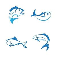 ilustração das imagens do logotipo do peixe vetor