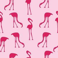 padrão sem emenda de pássaro flamingo vetor