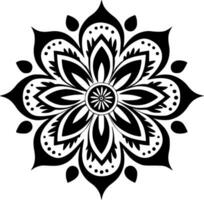 mandala, Preto e branco vetor ilustração