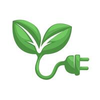 verde energia, eco amigáveis símbolo logotipo ilustração vetor