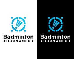badminton torneio esporte logotipo Projeto. vetor