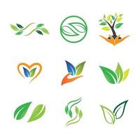 ilustração das imagens do logotipo da ecologia vetor