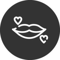 design de ícone criativo de lábios vetor