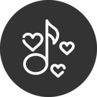 design de ícone criativo de música de amor vetor