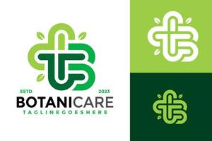 carta b botânico saúde Cuidado logotipo Projeto vetor símbolo ícone ilustração