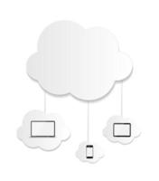 ilustração em vetor conceito de negócios de computação em nuvem