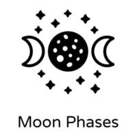 fases da lua cheia vetor