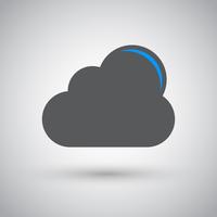 Vector cloud computing download ícone, ilustração vetorial