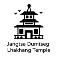 templo jangtsa dumtseg lhakhang vetor