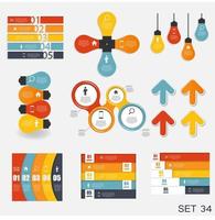 coleção de modelos de infográfico para negócios vetor