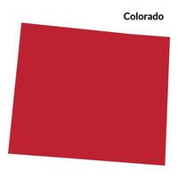 Colorado mapa. mapa do Colorado dentro vermelho. EUA mapa vetor