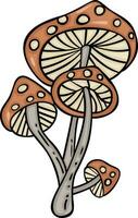 mão desenhado desenho animado rabisco do fresco cogumelos vetor