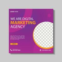 digital o negócio marketing bandeira para social meios de comunicação postar modelo. o negócio postar Projeto para publicidade vetor