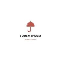 guarda-chuva restaurante conceito logotipo Projeto em isolado fundo vetor