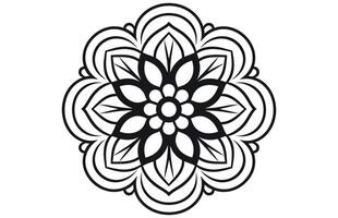 forma de mandala simples para colorir. mandala vetorial. floral. flor. oriental. página do livro. contorno. vetor