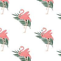 pássaros flamingo e flores quadros com flamingo. flamingo fundo vetor