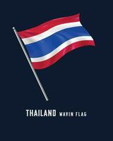 Tailândia balançando bandeira vetor