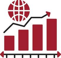 ícone de vetor do mercado de ações