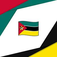 Moçambique bandeira abstrato fundo Projeto modelo. Moçambique independência dia bandeira social meios de comunicação publicar. Moçambique vetor