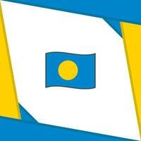 Palau bandeira abstrato fundo Projeto modelo. Palau independência dia bandeira social meios de comunicação publicar. Palau independência dia vetor