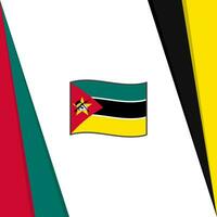 Moçambique bandeira abstrato fundo Projeto modelo. Moçambique independência dia bandeira social meios de comunicação publicar. Moçambique bandeira vetor