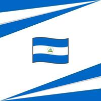 Nicarágua bandeira abstrato fundo Projeto modelo. Nicarágua independência dia bandeira social meios de comunicação publicar. Nicarágua Projeto vetor