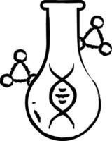 orgânico química mão desenhado vetor ilustração