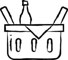 cesta mão desenhado vetor ilustração