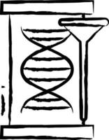 dna mão desenhado vetor ilustração