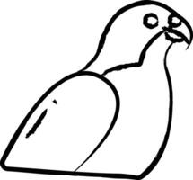 falcão pássaro mão desenhado vetor ilustração