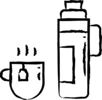 chá bebidas mão desenhado vetor ilustração