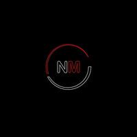 nm criativo moderno cartas logotipo Projeto modelo vetor
